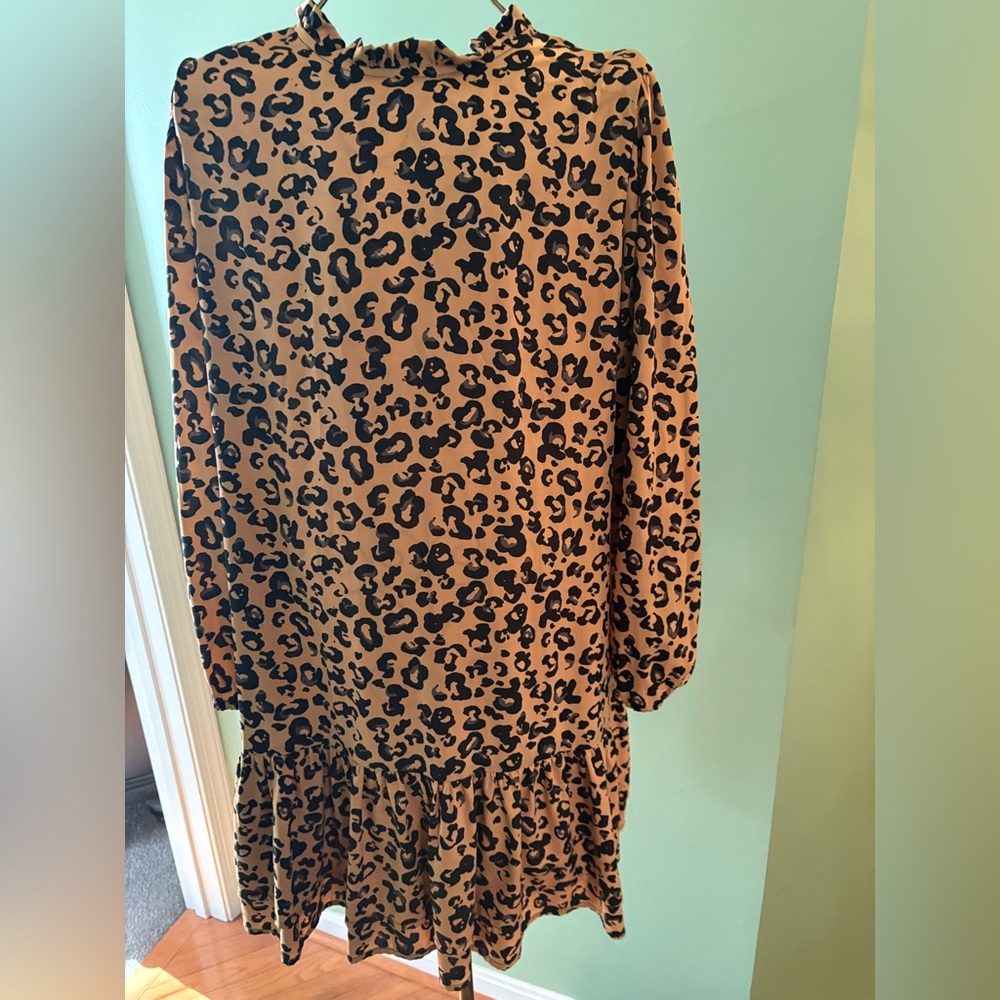 Boohoo Leopard Print Dress - Brown and Black